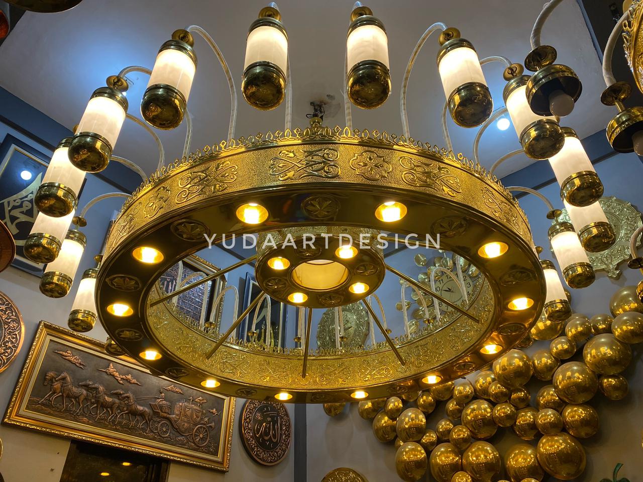 Lampu Gantung Masjid Kuningan 2.5 Meter