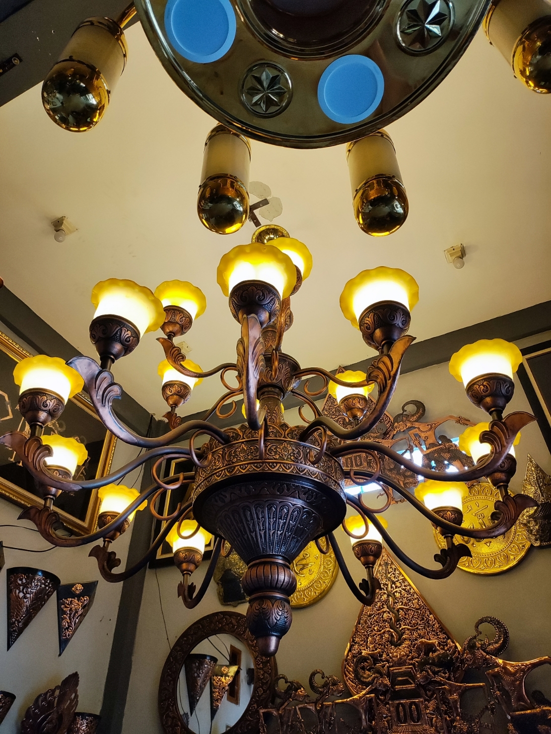 Lampu Gantung Tembaga Finishing Antik Handmade | Yuda Art Design